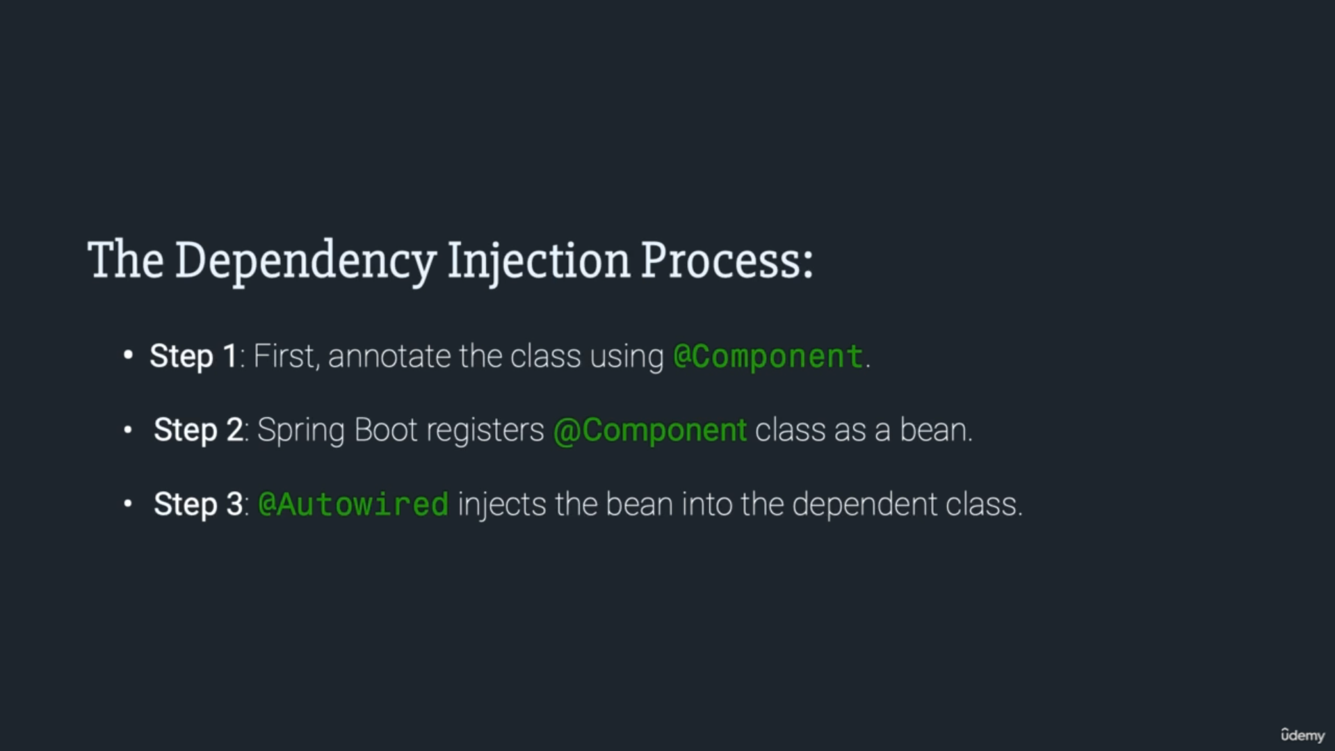 Dependency injection process